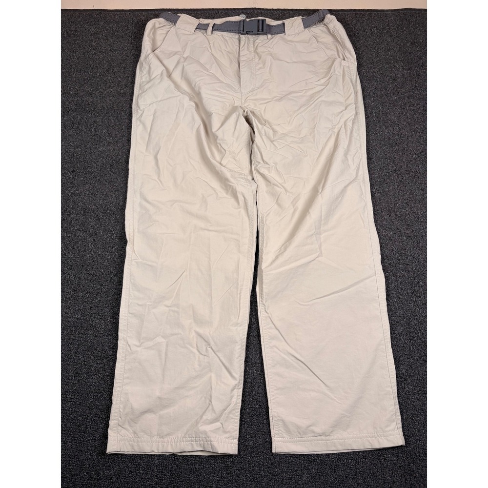 Travelsmith Beige Nylon Travel Pants Lined Hiking Activewear Belted Mens‎ XL